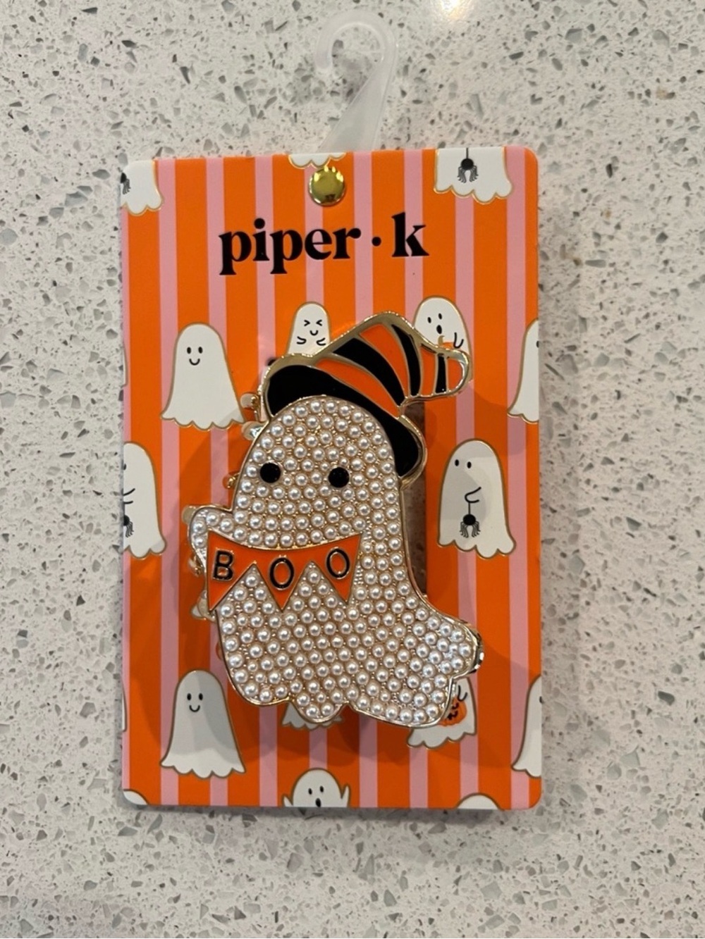 Piper K Halloween ghost witch hair clip with 'BOO' banner #halloween #spooky